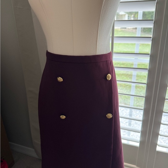 Talbots Red and Gold Pencil Skirt Knee-Length Workwear - Picture 2 of 7